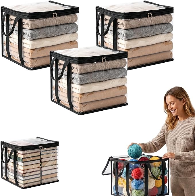 Large Clear Thick Plastic Storage Box, 2026 New Extra Large Heavy Duty Moving by Npcluo