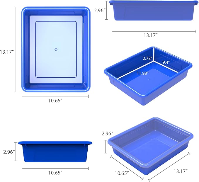 Storex Letter Size Flat Storage Tray – Organizer Bin - Image 7
