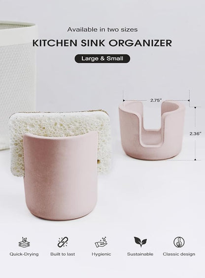 Diatomite Sponge Holder for Countertop Organizer, Quick Dry Stone Sponge Caddy - Image 7