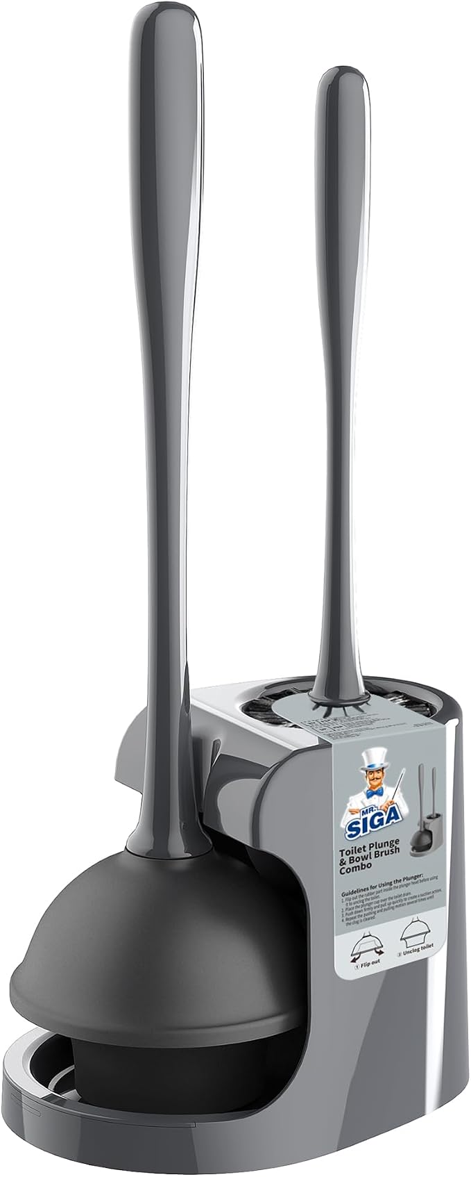 MR.SIGA Toilet Plunger and Bowl Brush Combo by MRSIGA