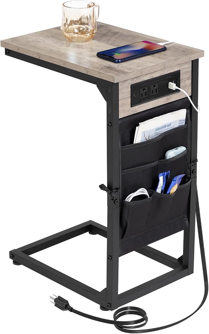 AMHANCIBLE C Shaped End Table by AMHANCIBLE