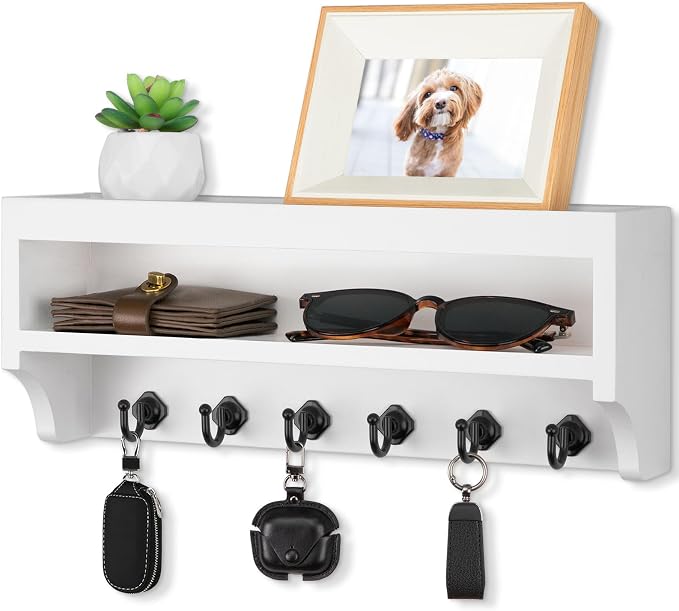 Nekon Key Holder Wall Mount, 12.8" W x 5.6" H x 3.7" D Wall Mounted Key and by NekonDesign