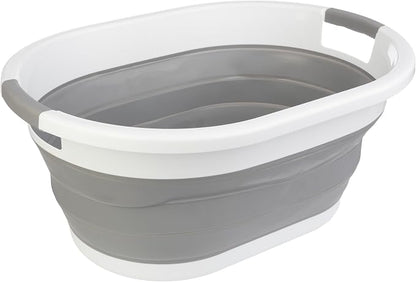 Collapsible Laundry Basket - 39L Portable Sink - Multipurpose Plastic Bin by Wakeman