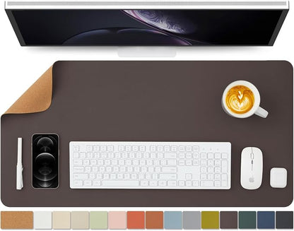 Cork Desk Mat - Dual-Sided Desk Pad by HOMIEAZICOZI