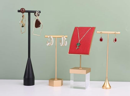 GemeShou 2pcs Black earring display T bar stand, Big jewelry earring holders - Image 9