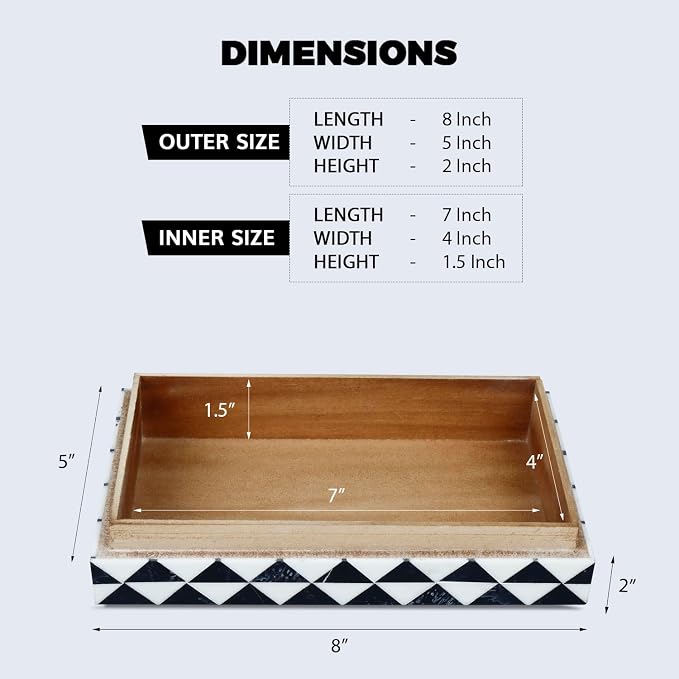 Handicrafts Home Decorative Keepsake Box 8x5 – Small Organizer Box - Image 2