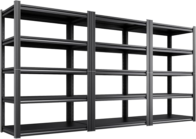 Set of 3 Heavy Duty Garage Shelving Unit, 71.2" H x 35.4" W x 16" D, 5-Tier by AOAORGG