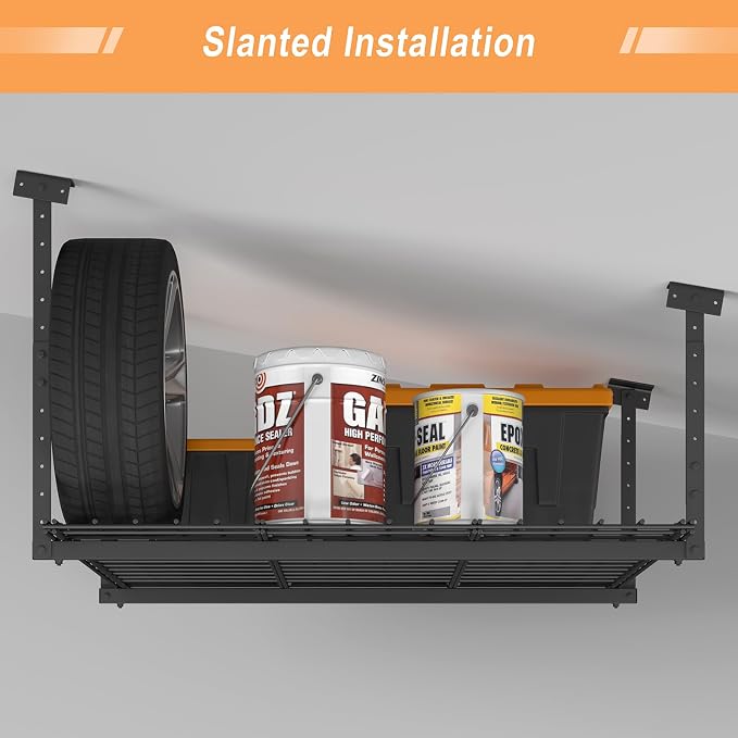 45-Inch x 45-Inch Overhead Garage Storage Rack, Heavy Duty Storage Organizer - Image 5