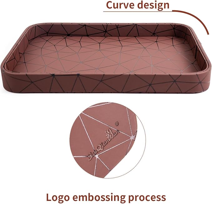 SANQIANWAN Faux Leather Valet Tray - Image 3