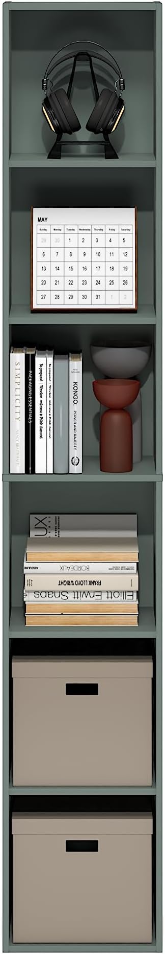 Furinno LUDER Book Shelf, 6-Tier Tall Modern Bookshelf, Bookcase - Image 6