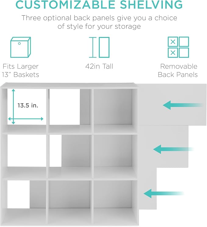 Best Choice Products 9-Cube Storage Organizer, 13.5in Shelf Opening, Display - Image 3
