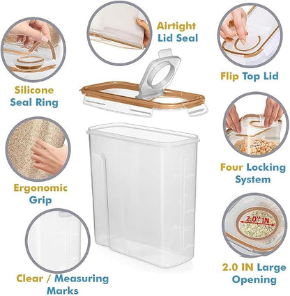 Shazo 2 Pack Small Airtight Cereal Containers Storage - Image 4