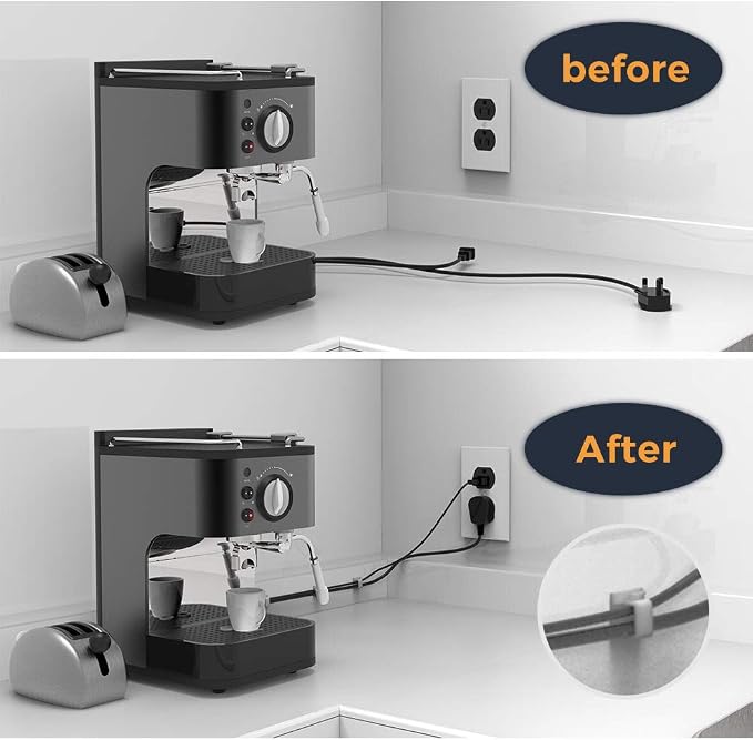 Cable Clips with Strong Self-Adhesive, XIAOXI R Shape Cable Management TV PC - Image 7