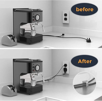 Cable Clips with Strong Self-Adhesive, XIAOXI R Shape Cable Management TV PC - Image 7