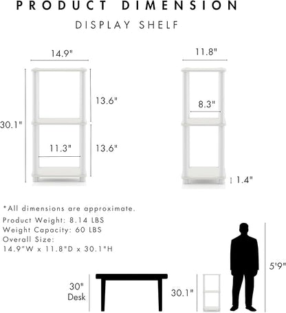 Homes: Inside + Out Apexa Modern 3-Tier Narrow Shelving Units, Collectibles - Image 3