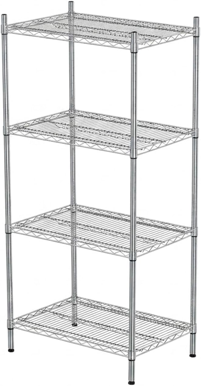 APLSS NSF 4-Tier Chrome Storage Shelves, Dry Environments, Commercial Heavy by HECMAC