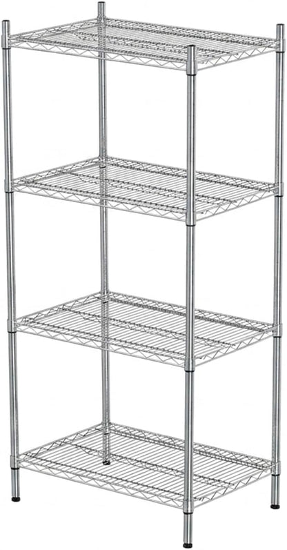 APLSS NSF 4-Tier Chrome Storage Shelves, Dry Environments, Commercial Heavy by HECMAC