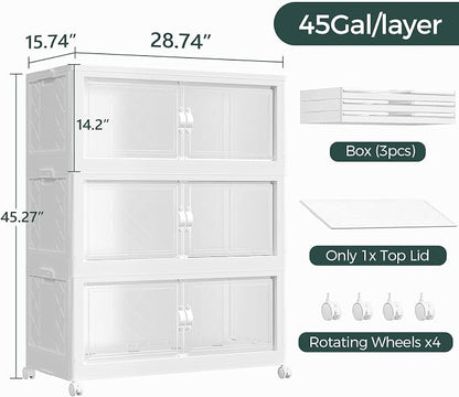 540QT Extra Large Stackable Storage Bins - Image 2