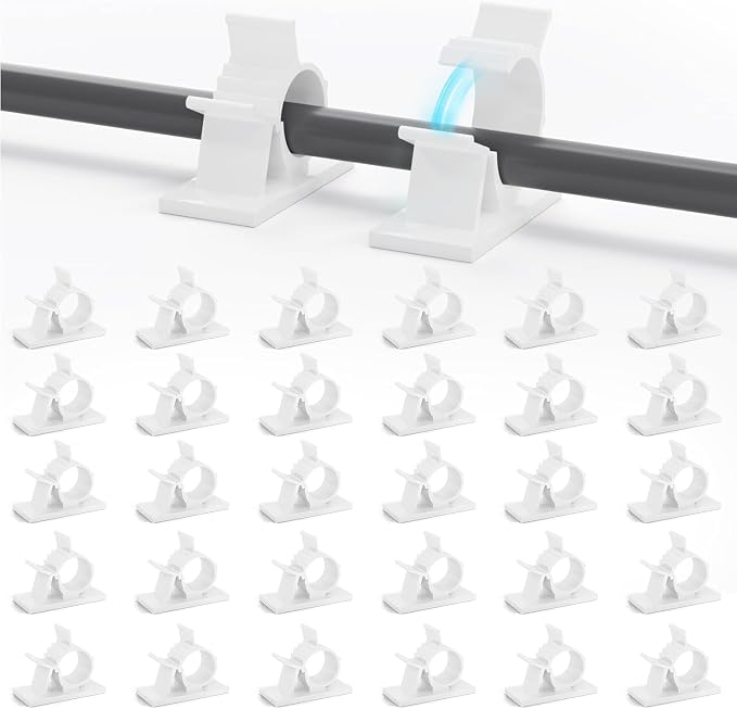 Viaky White Cord Clips Self Adhesive by Oneclickforallyourneeds%EF%BC%81
