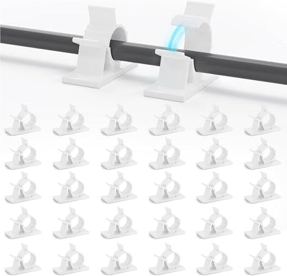 Viaky White Cord Clips Self Adhesive by Oneclickforallyourneeds%EF%BC%81