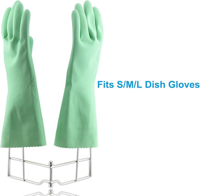 Kitchen Gloves Drying Rack, SUS 304 Stainless Steel Dish Gloves Holder - Image 6