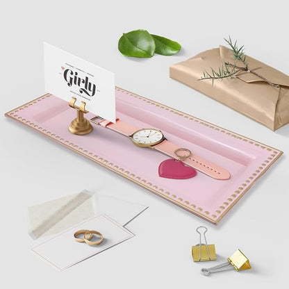 2 Pack Pink Bathroom Vanity Tray - Image 6