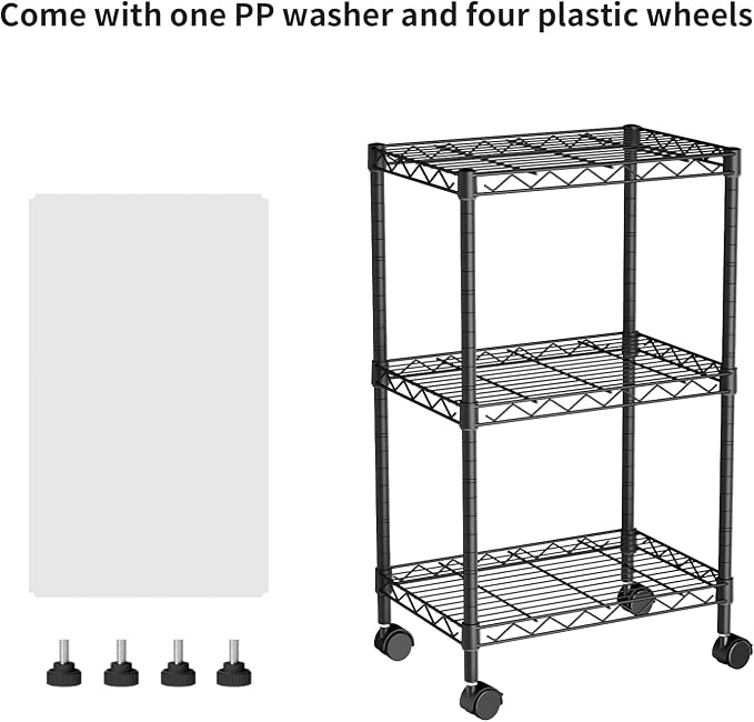 Golpart Small Shelves Storage Wire Metal Adjustable Shelf Unit - Image 4