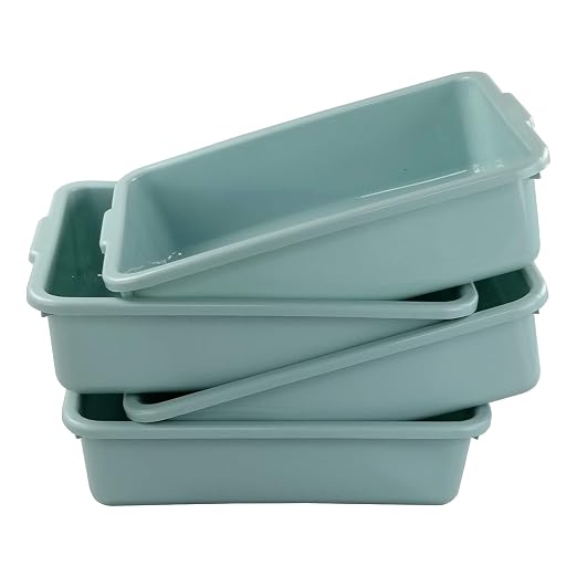 Xyskin 13 L Plastic Commercial Bus Tubs, Large Utility Tote Bus Box - Image 6