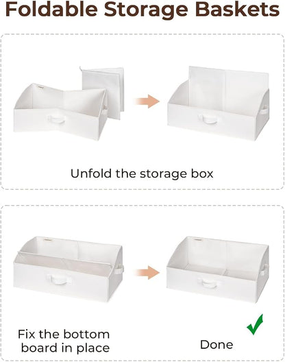 StorageWorks Closet Storage Bins, Trapezoid Organizer Box - Image 5