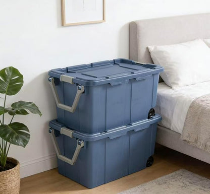 Extra-large wheeled storage box, 40 gallons sturdy plastic storage box - Image 3