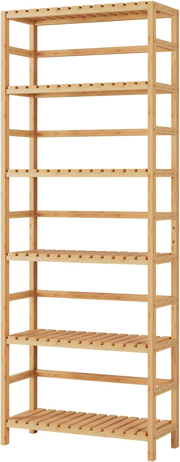 Bamjoy Bamboo Shelf, 6 Tier Bookcase Storage Shelves, Tall Book Rack Shelving - Image 8