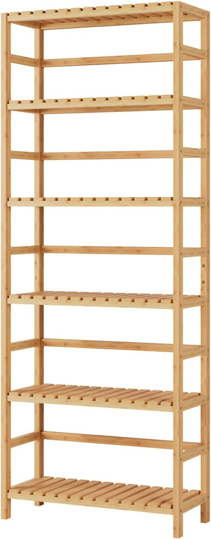 Bamjoy Bamboo Shelf, 6 Tier Bookcase Storage Shelves, Tall Book Rack Shelving - Image 8