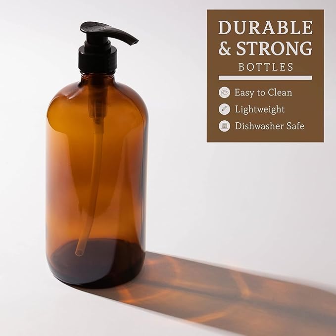 32 Ounce Glass Large Soap Dispenser - Image 4