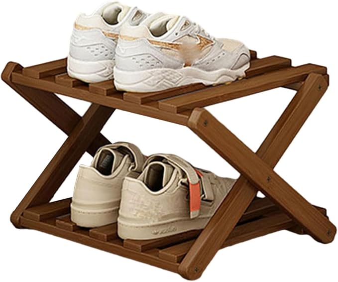 YYW Bamboo Shoe Rack for Entryway, Installation-Free and Foldable Vertical Shoe by YYW