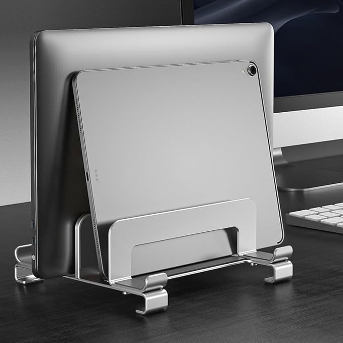 Vertical Laptop Stand Holder, Compatible Desktop Laptop Holder, Adjustable - Image 4