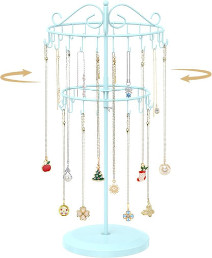 MODOWEY Rotating Necklace Holder Organizer Display Stand by MODOWEY
