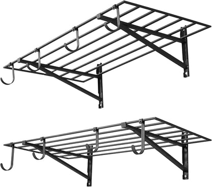VEVOR 2-Tier Heavy Duty Wall Garage Shelving, 2 x 4 ft Steel Wall Mounted by VEVOR