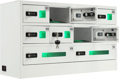 10 Slots Cell Phone Locker Charging Station & Locker Cellphone Charging Station - Image 4