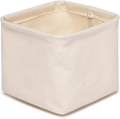 Foldable Storage Bins with Lids Cotton Canvas Rectangular Storage Box Ideal by YONBEN