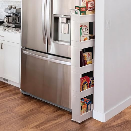 Miles Kimball 5 Tier Slim Cart, Durable Plastic, Easy Assembly, Holds Up to 6.5 - Image 2