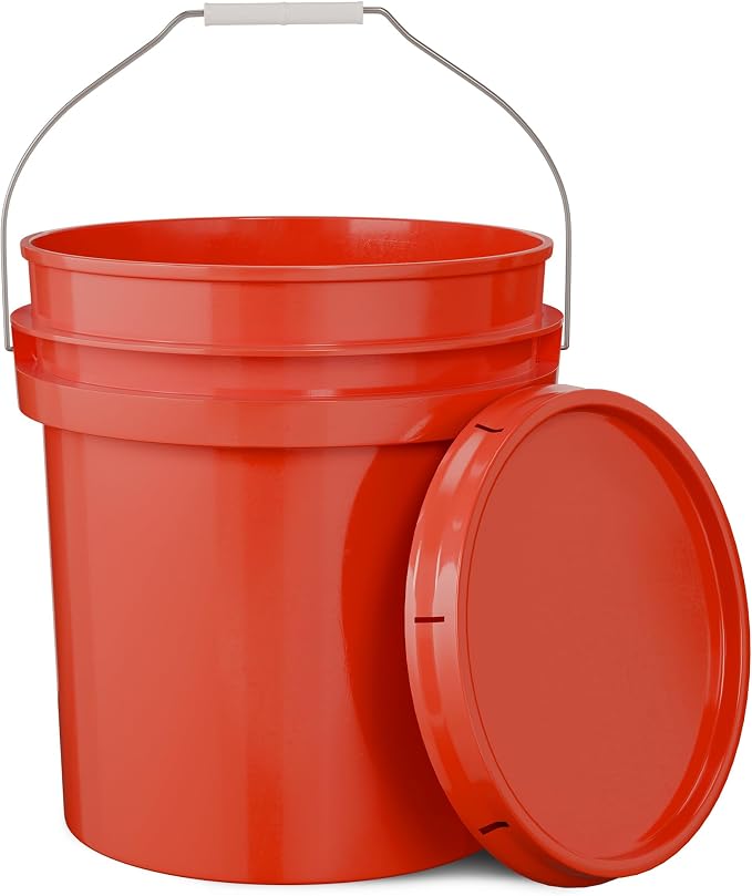 5-Gallon Red Bucket Pail Container by EconoHome