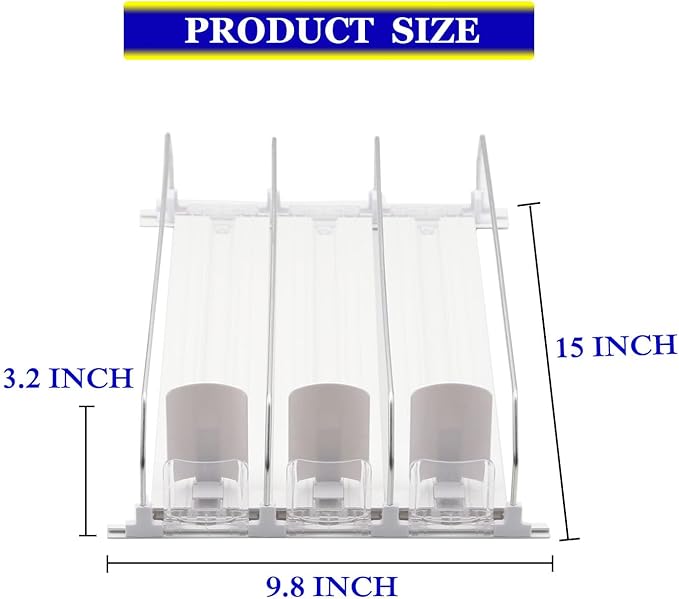 Drink Organizer for Fridge, Automatic Pusher Glide Soda Can Organizer for - Image 3