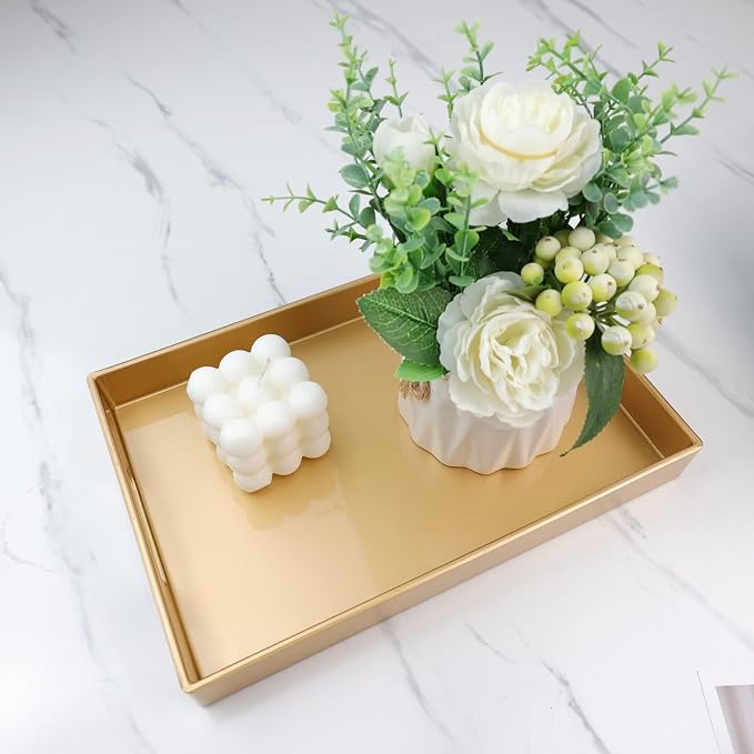 Spsyrine Gold Bathroom Vanity Tray by Spsyrine