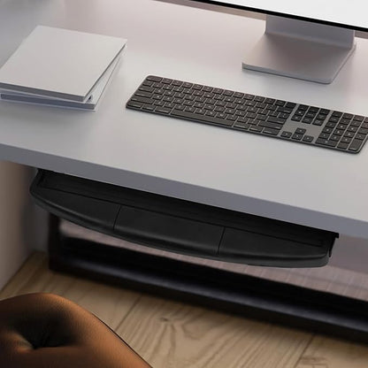 SEWACC Under Desk Keyboard Tray Slide Out Platform Ergonomic Keyboard Drawer - Image 5