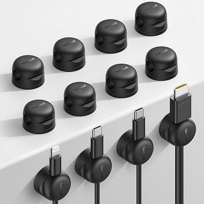 Lamicall 12Pack Rotatable Cord Organizer, Desk Office Nightstand Accessories by Lamicall