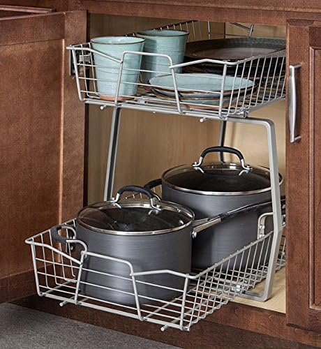 ClosetMaid 14 in. Pull Out Cabinet Organizer, 2 Tier, Heavy Duty, Slide Out - Image 3