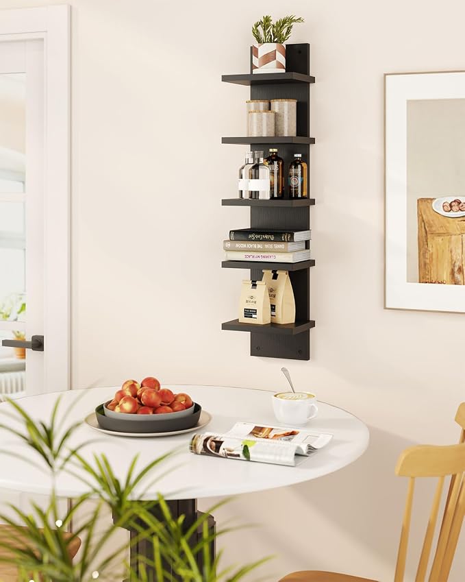 IBUYKE 5 Tier Wall Shelf Unit, Vertical Shelving - Image 5