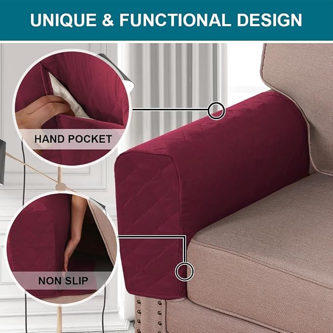 Turquoize 2 Pack Waterproof Armrest Covers - Image 4