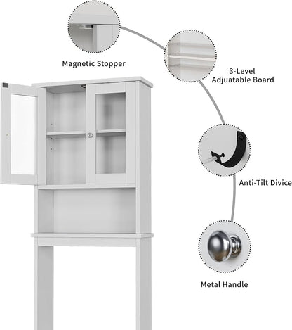 Shintenchi Over the Toilet Storage Cabinet, Bathroom Shelf Organizer - Image 7