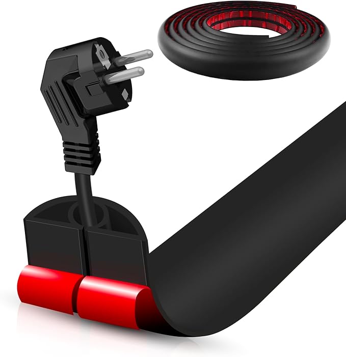 Floor Cord Cover Self Adhesive Cord Hider, 10FT Cable Management, Extension by DBHXXMB-HH